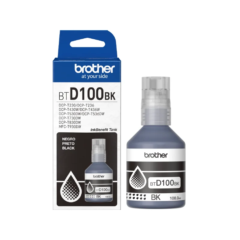 BOTE DE TINTA ORIGINAL BROTHER BTD100BK NEGRO 48.8 ML