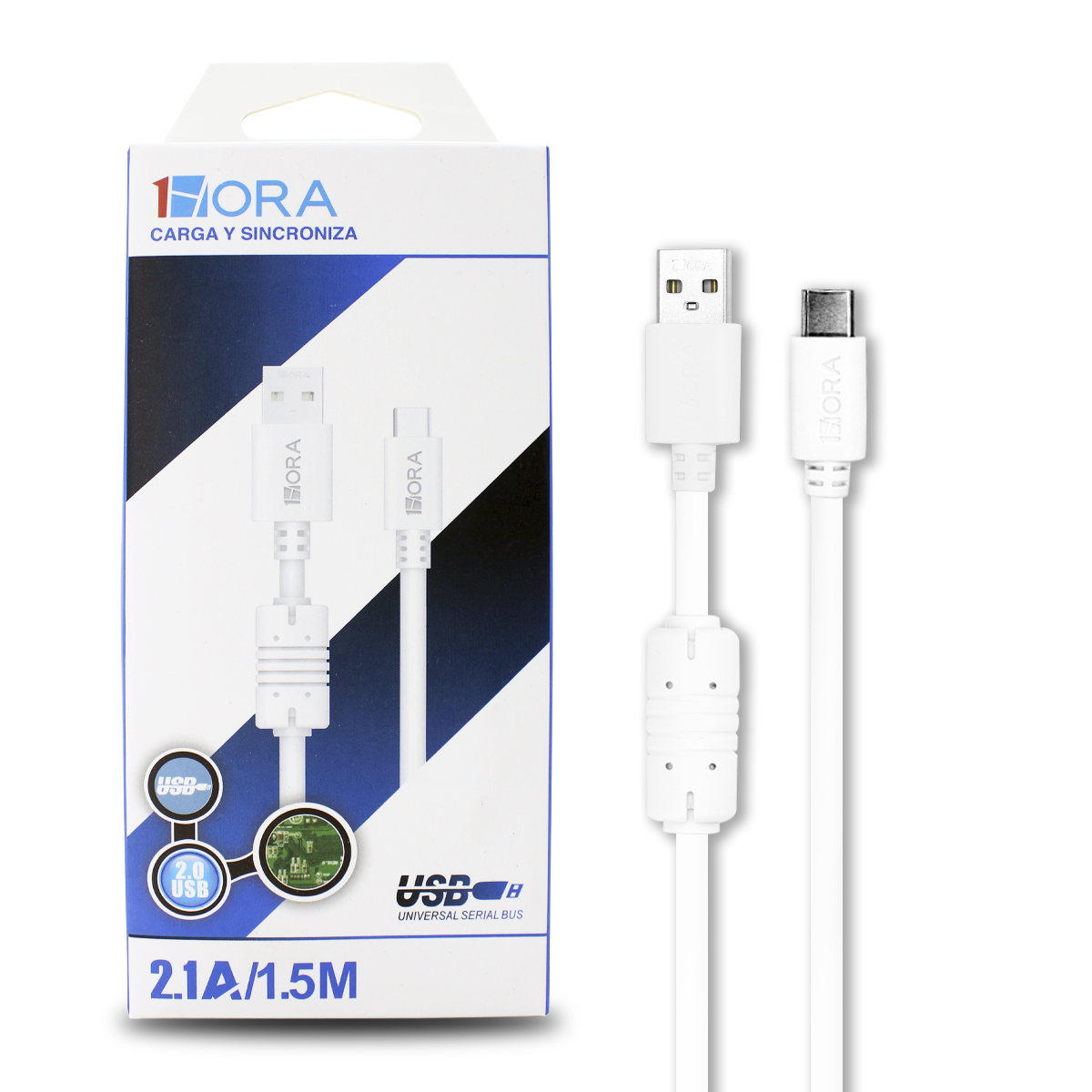 CABLE USB TIPO C USO RUDO 1.5 MTS