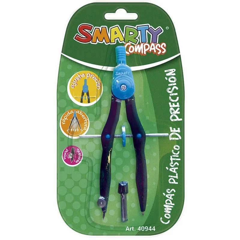 COMPAS ESCOLAR PLASTICO LARGO