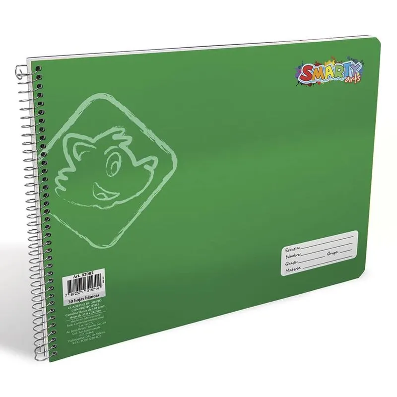 CUADERNO DE DIBUJO CON PROTECTOR 30 HOJAS