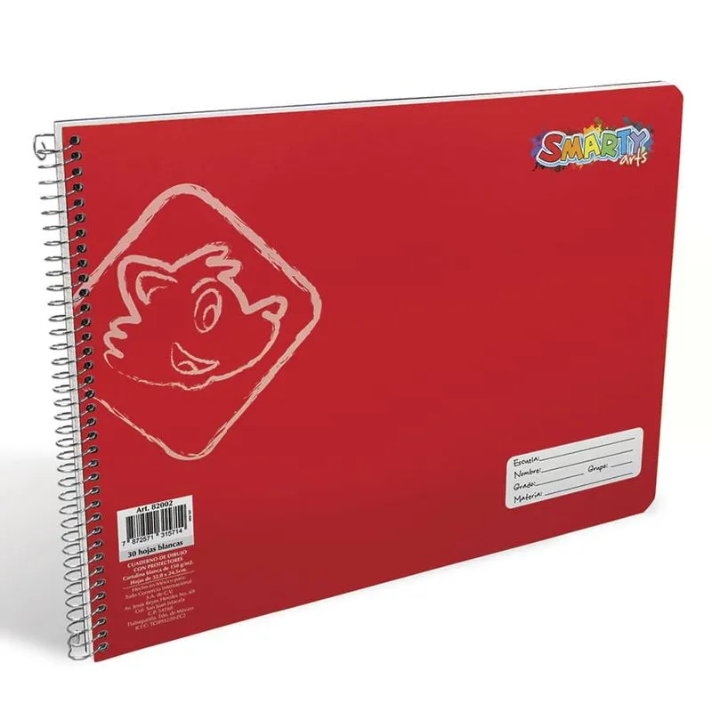 CUADERNO DE DIBUJO CON PROTECTOR 30 HOJAS