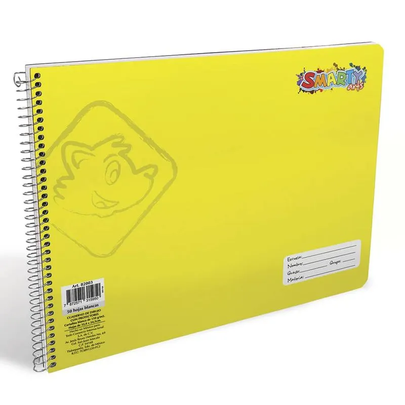 CUADERNO DE DIBUJO CON PROTECTOR 50 HOJAS