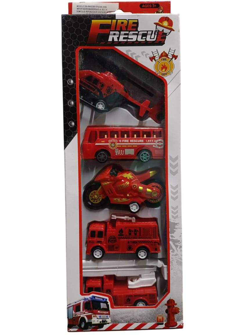 PAQUETE DE CARRITOS FIRE RESCUE