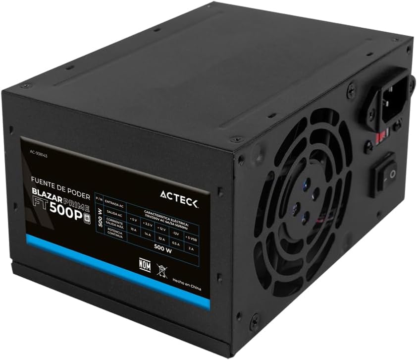 FUENTE DE PODER 500W ACTECK BLAZAR ATX NEGRO