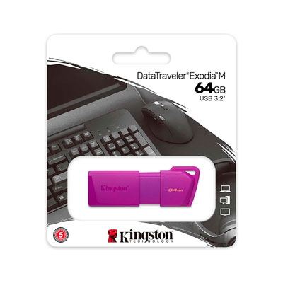 MEMORIA USB 64GB DATA TRAVELER EXODIA M MORADA