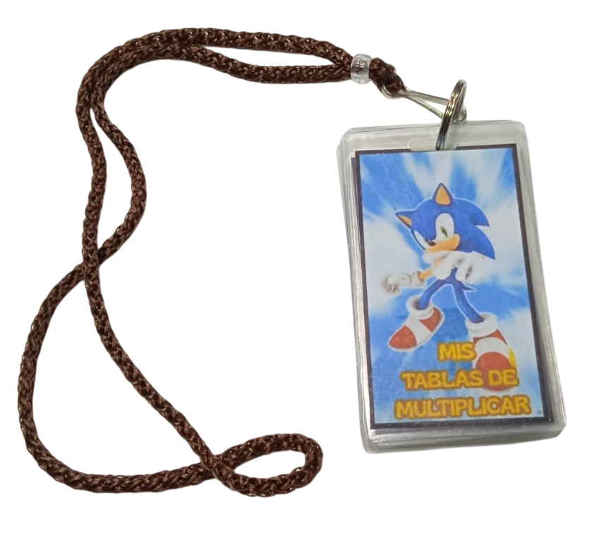 LLAVERO TABLAS DE MULTIPLICAR SONIC