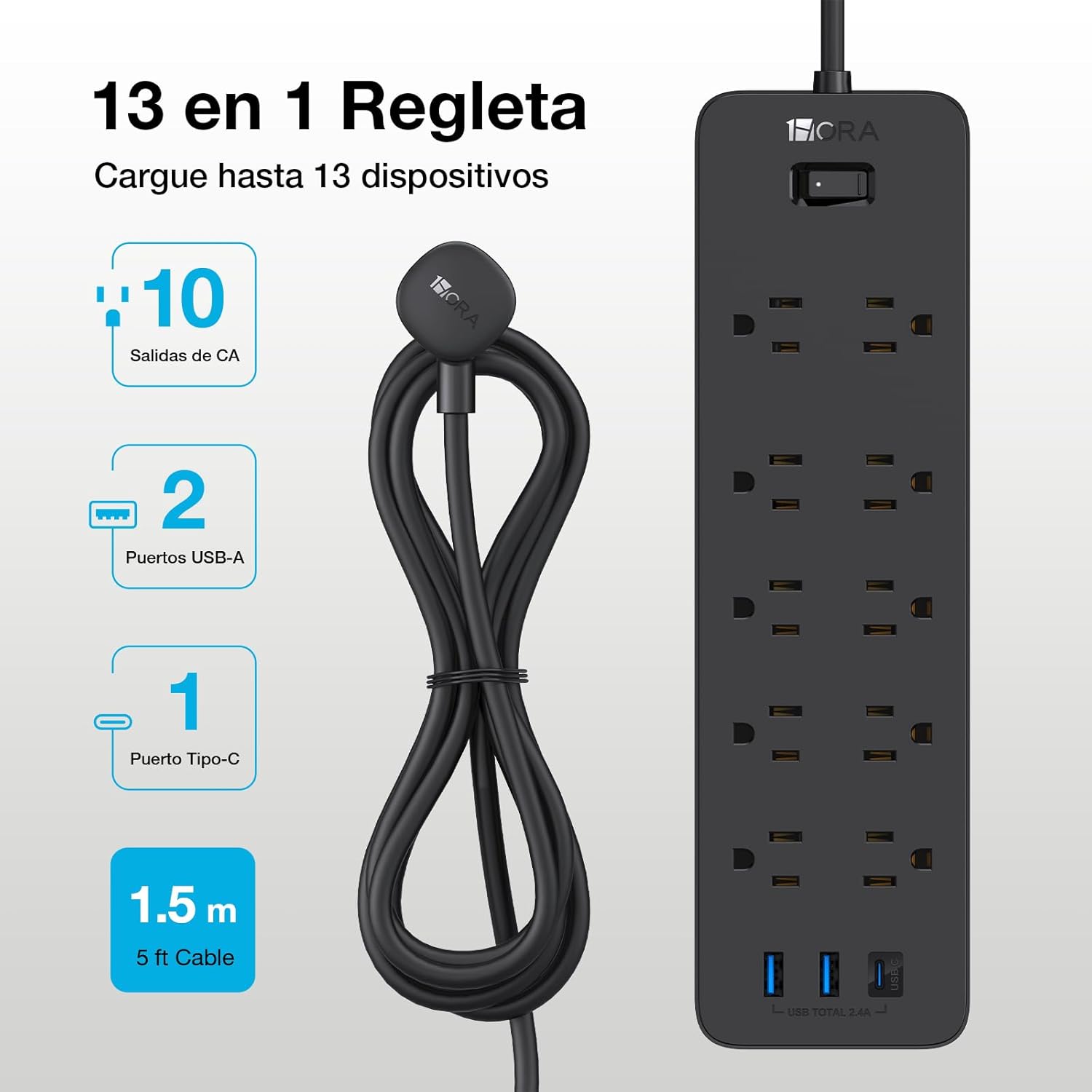 REGLETA MULTICONTACTOS 13 EN 1