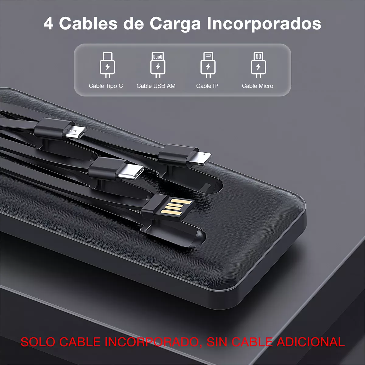 POWERBANK BATERIA PORTATIL CON LINTERNA 10,000mAh