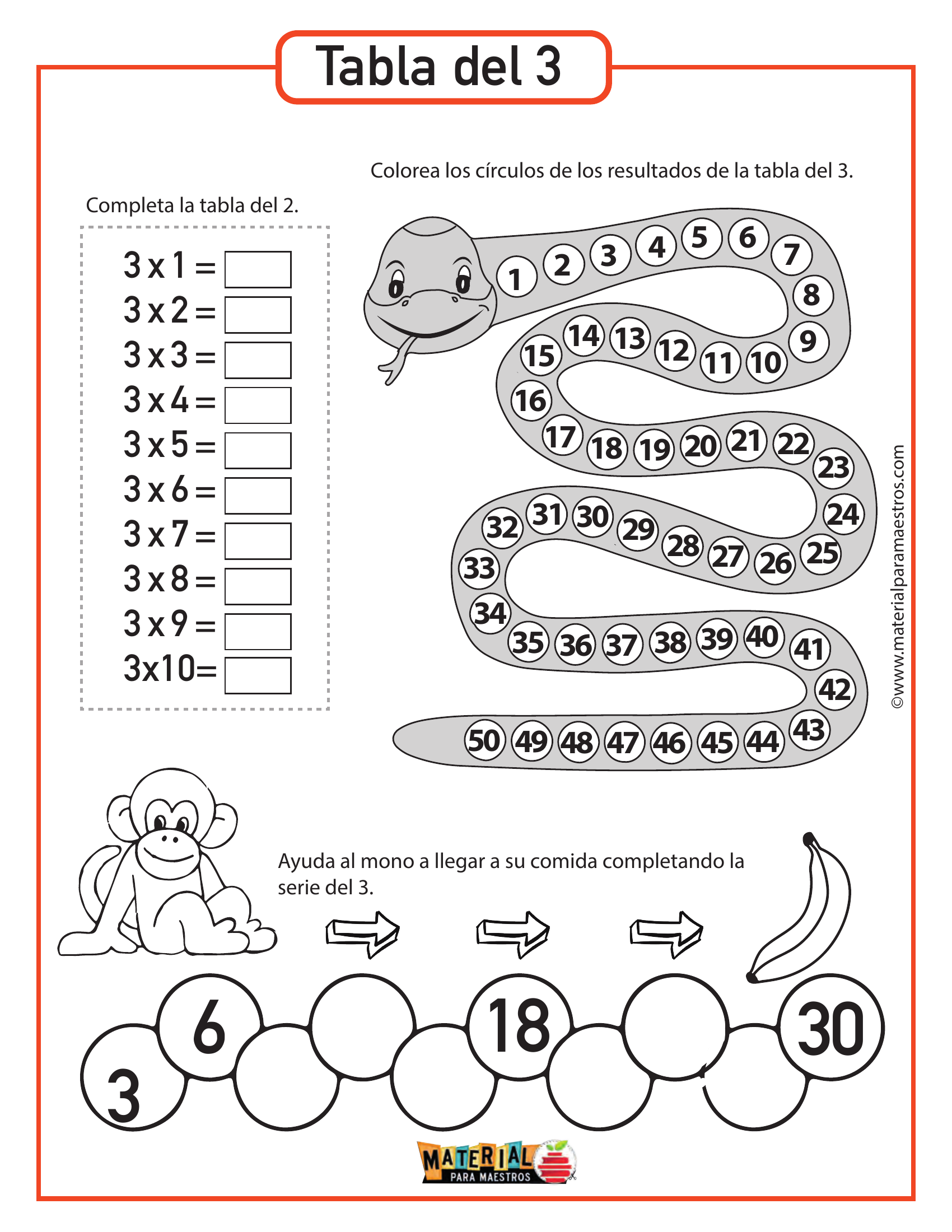 CUADERNILLO DE LAS TABLAS DE MULTIPLICAR 