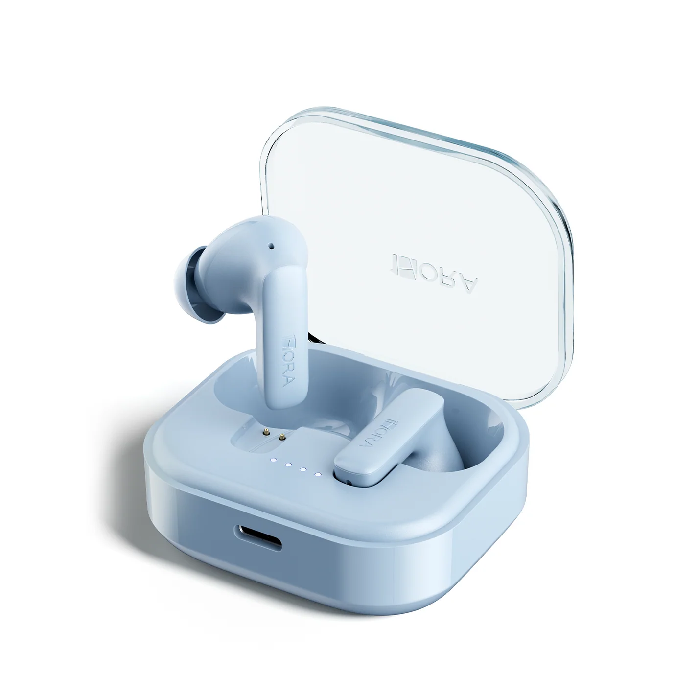 AUDIFONOS BLUETOOTH 1HORA CASE TRANSPARENTE AUT213