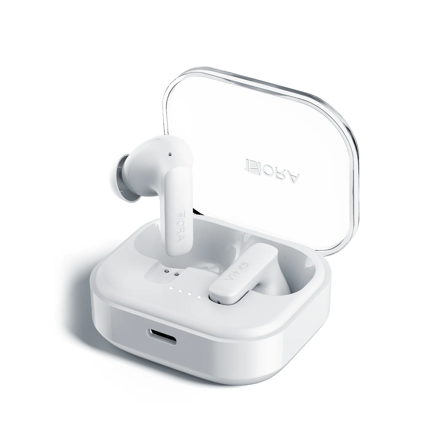 AUDIFONOS BLUETOOTH 1HORA CASE TRANSPARENTE AUT213